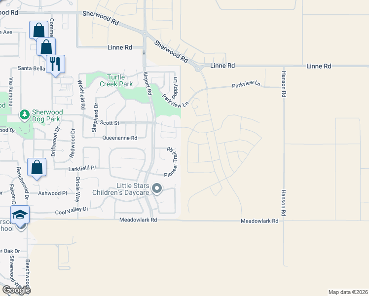 map of restaurants, bars, coffee shops, grocery stores, and more near 3731 Rosado Road in Paso Robles