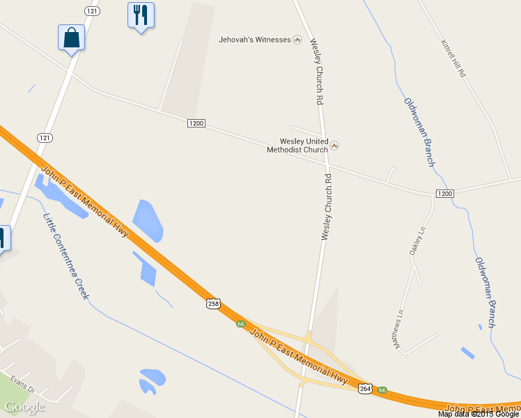 map of restaurants, bars, coffee shops, grocery stores, and more near 6549 Stantonsburg Road in Farmville