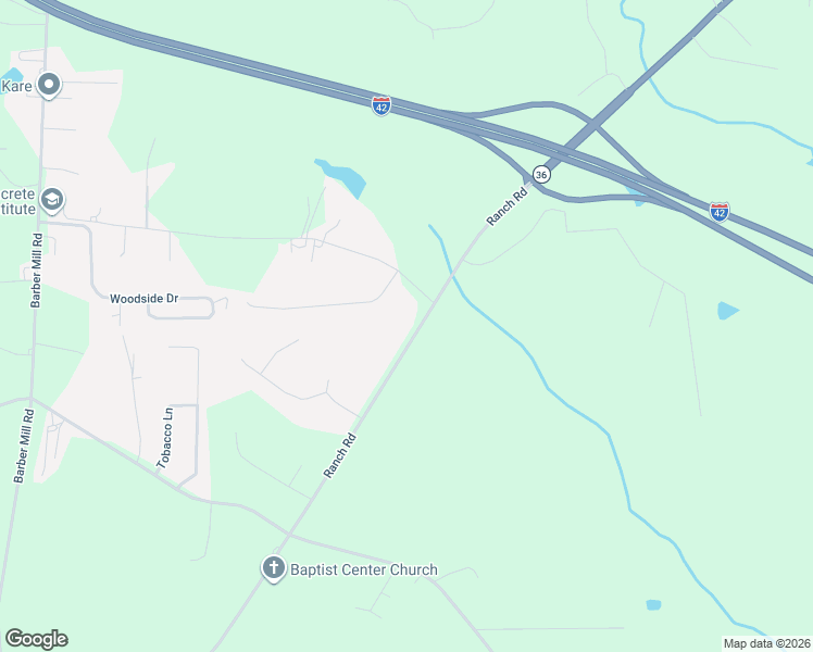 map of restaurants, bars, coffee shops, grocery stores, and more near 1552 Ranch Road in Clayton