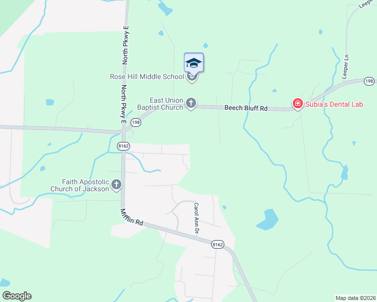 map of restaurants, bars, coffee shops, grocery stores, and more near 115 Eastmont Drive in Jackson