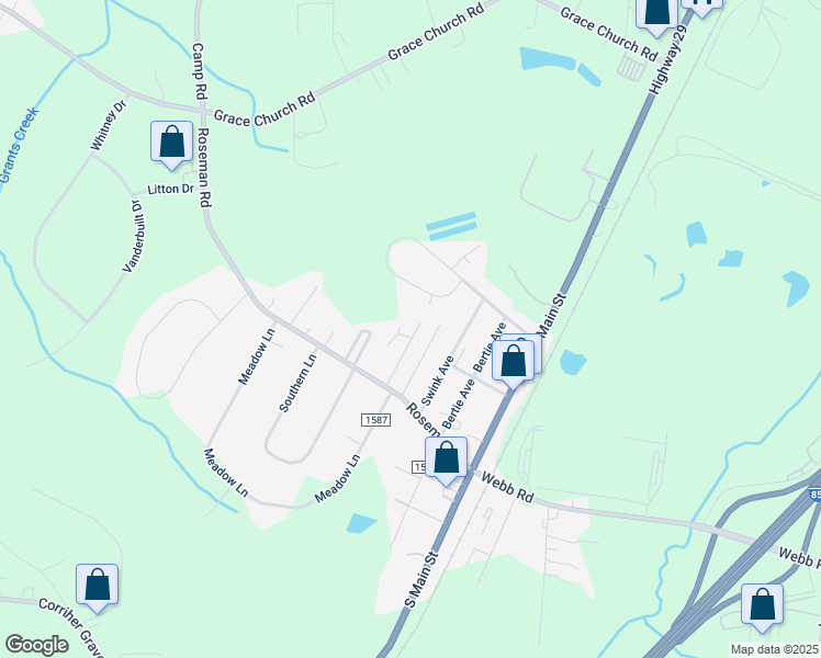 map of restaurants, bars, coffee shops, grocery stores, and more near 1315 Double J Lane in Salisbury