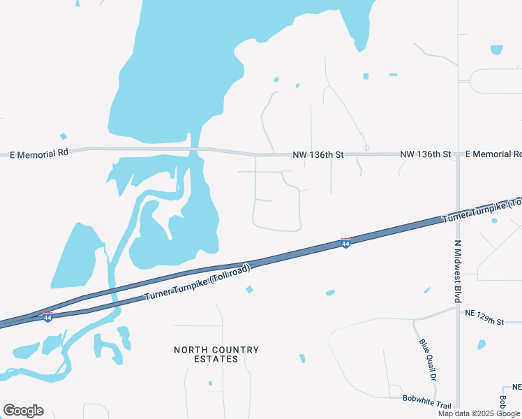 map of restaurants, bars, coffee shops, grocery stores, and more near 7309 Northeast 134th Circle in Edmond