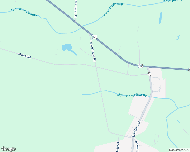 map of restaurants, bars, coffee shops, grocery stores, and more near 384 School House Road in Walstonburg