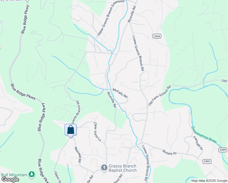 map of restaurants, bars, coffee shops, grocery stores, and more near 32 McFalls Road in Asheville