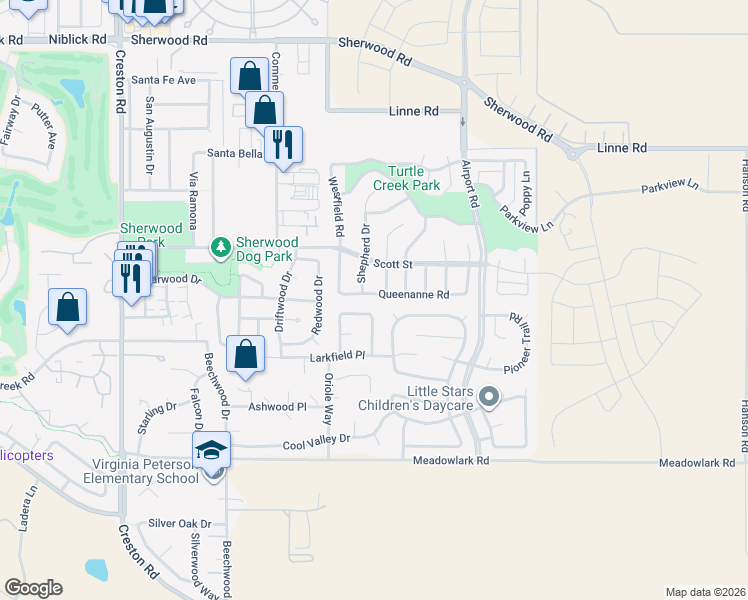 map of restaurants, bars, coffee shops, grocery stores, and more near 618 Queenanne Road in Paso Robles