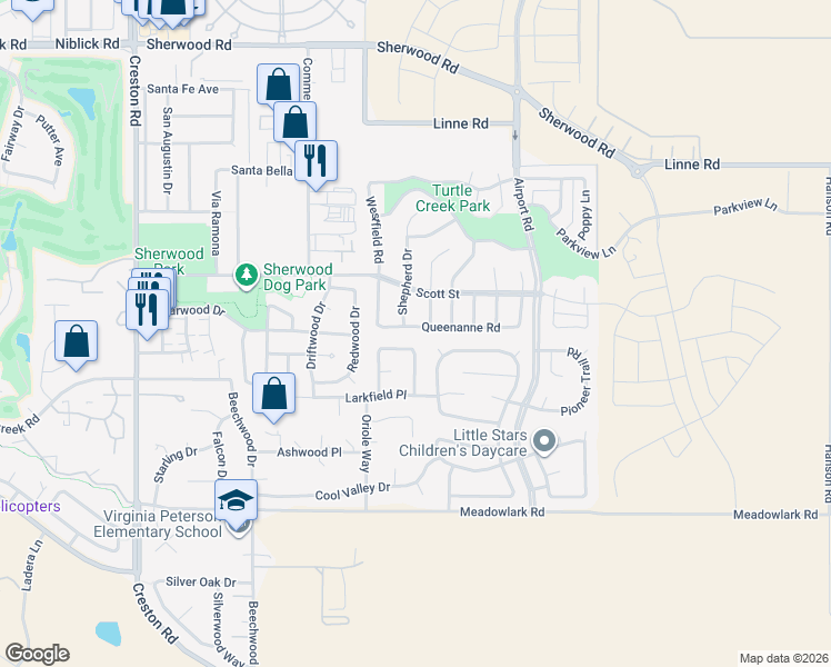 map of restaurants, bars, coffee shops, grocery stores, and more near 618 Queenanne Road in Paso Robles