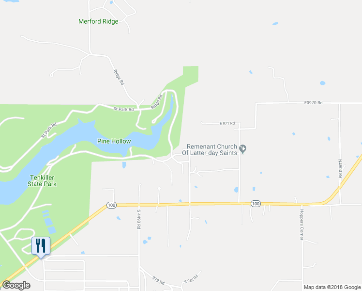 map of restaurants, bars, coffee shops, grocery stores, and more near 449169 East 972 Road in Vian