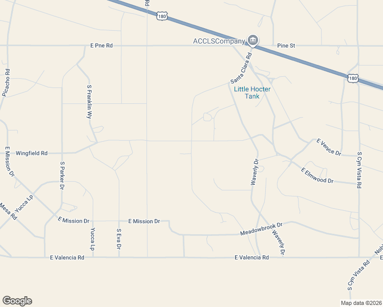 map of restaurants, bars, coffee shops, grocery stores, and more near South Santa Clara Road in Valle