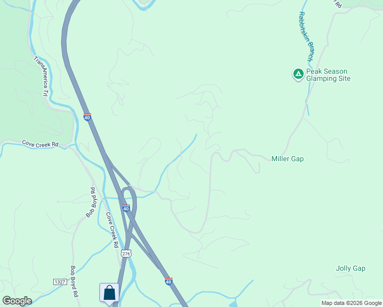 map of restaurants, bars, coffee shops, grocery stores, and more near 116 Nora Harrell Drive in Waynesville