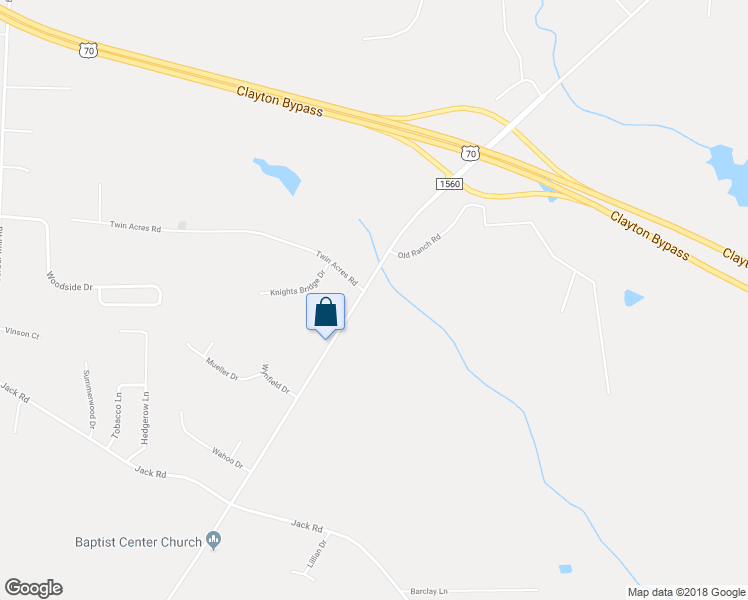 map of restaurants, bars, coffee shops, grocery stores, and more near 1521 Ranch Road in Clayton