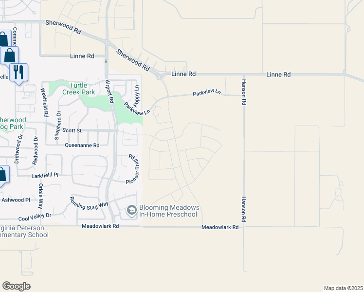 map of restaurants, bars, coffee shops, grocery stores, and more near 3161 Linne Road in Paso Robles