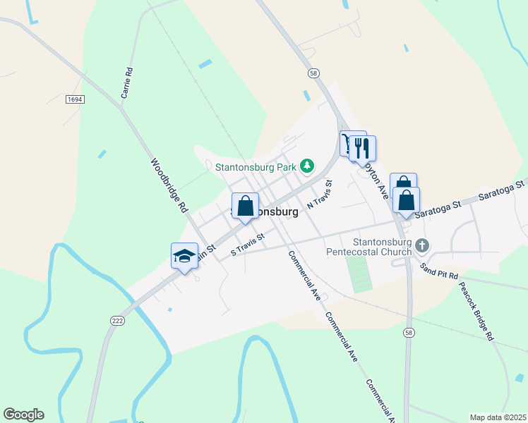 map of restaurants, bars, coffee shops, grocery stores, and more near in Stantonsburg