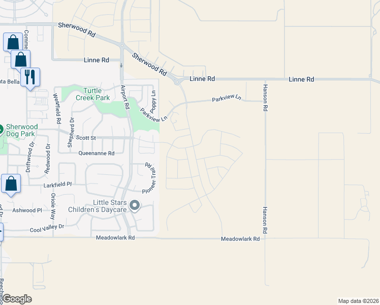 map of restaurants, bars, coffee shops, grocery stores, and more near 1846 Southview Circle in Paso Robles