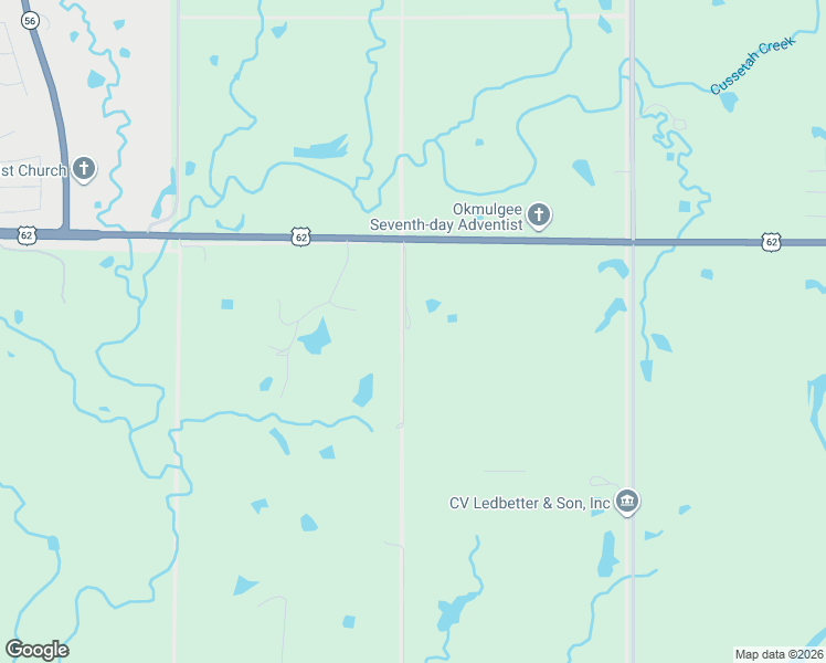map of restaurants, bars, coffee shops, grocery stores, and more near 17200 South 255 Road in Okmulgee