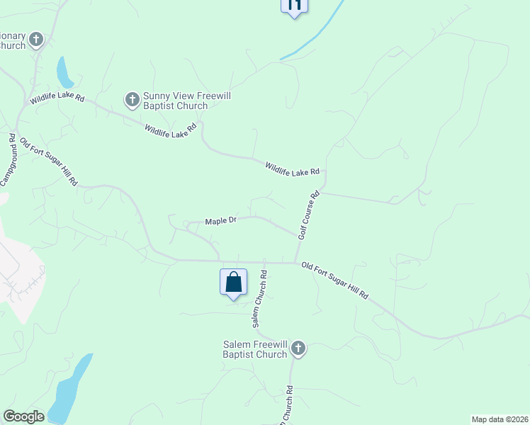 map of restaurants, bars, coffee shops, grocery stores, and more near 441 Maple Drive in Old Fort