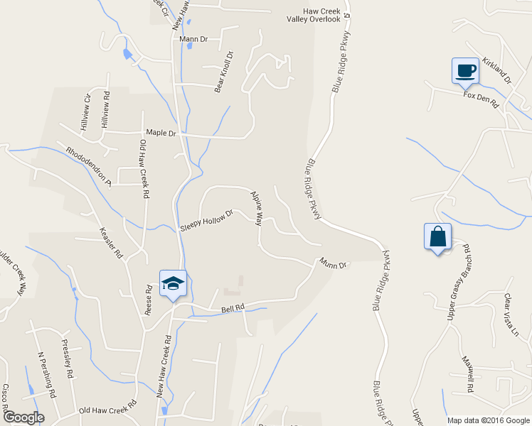 map of restaurants, bars, coffee shops, grocery stores, and more near 80 Alpine Way in Asheville