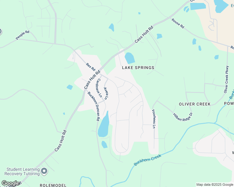 map of restaurants, bars, coffee shops, grocery stores, and more near 6812 Rex Road in Holly Springs