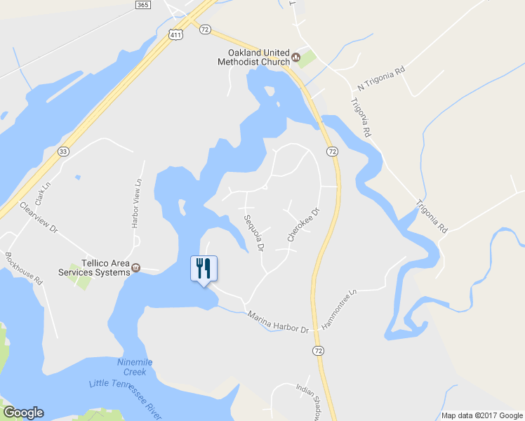 map of restaurants, bars, coffee shops, grocery stores, and more near 1619 Sequoia Court in Maryville