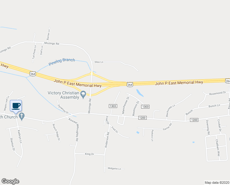 map of restaurants, bars, coffee shops, grocery stores, and more near 1518 Ashland Drive in Greenville
