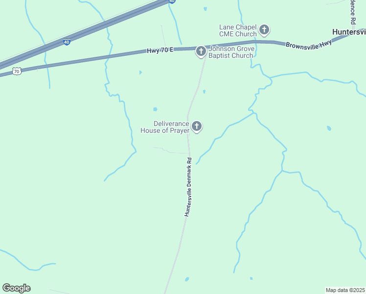 map of restaurants, bars, coffee shops, grocery stores, and more near 116 Huntersville Denmark Road in Denmark