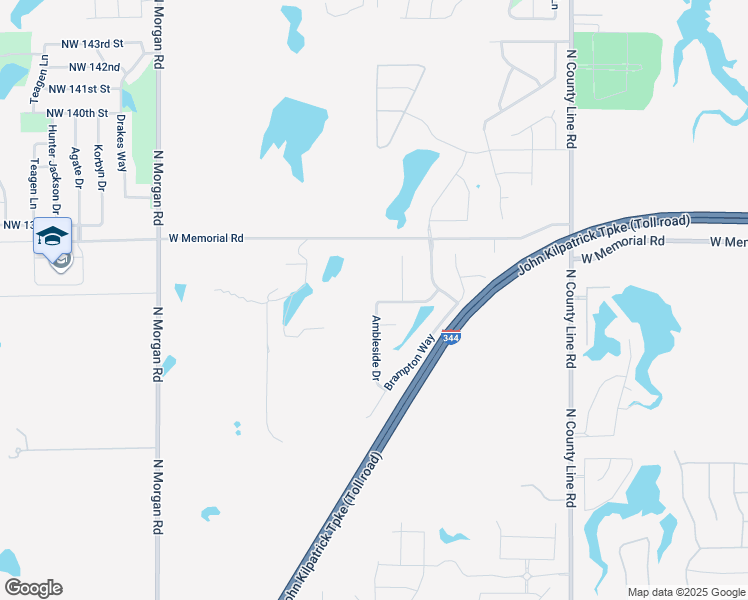 map of restaurants, bars, coffee shops, grocery stores, and more near 13409 Ambleside Drive in Yukon