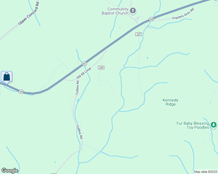 map of restaurants, bars, coffee shops, grocery stores, and more near 193 County Road 234 in Niota