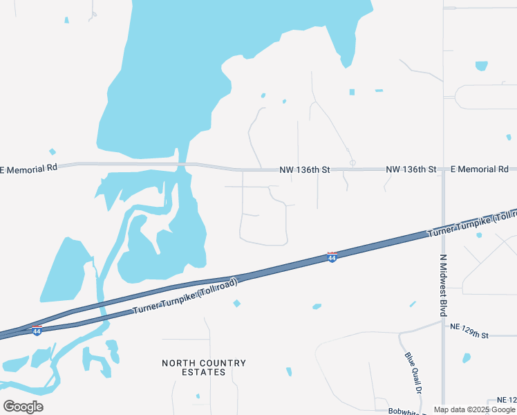 map of restaurants, bars, coffee shops, grocery stores, and more near 7309 Northeast 134th Circle in Edmond
