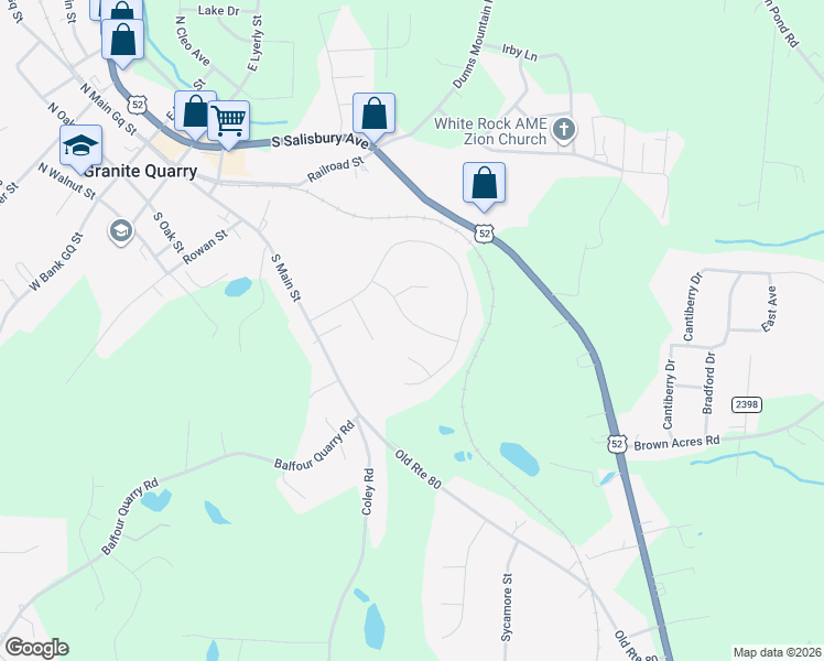map of restaurants, bars, coffee shops, grocery stores, and more near 1212 South Claiborne Road in Salisbury