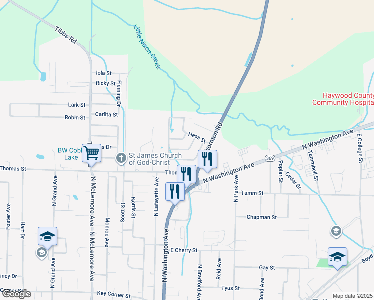 map of restaurants, bars, coffee shops, grocery stores, and more near 126 Young Street in Brownsville