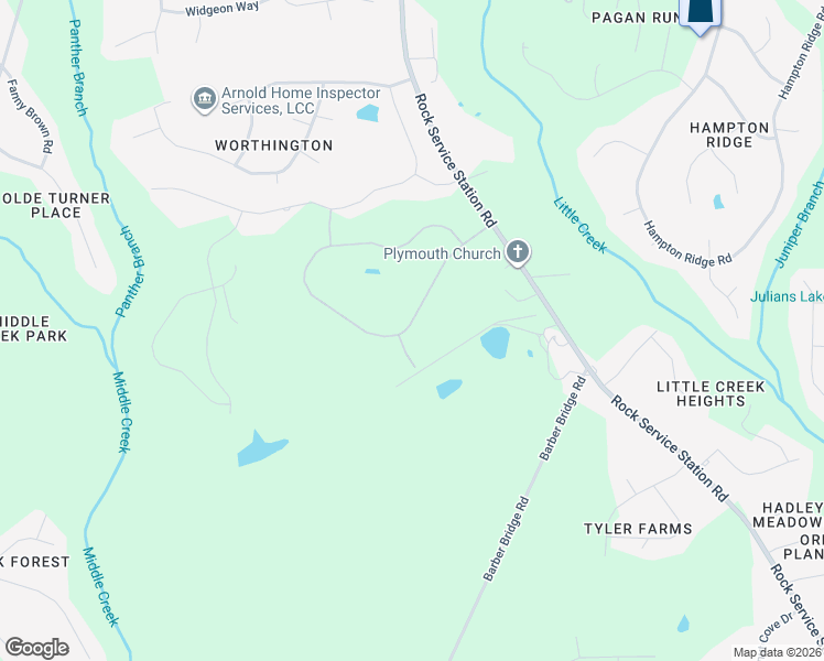 map of restaurants, bars, coffee shops, grocery stores, and more near 6116 Rock Service Station Road in Raleigh