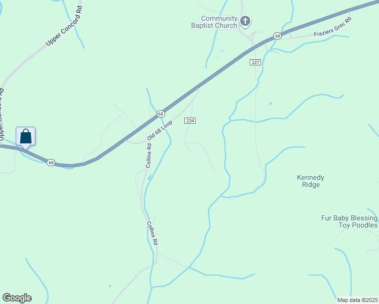 map of restaurants, bars, coffee shops, grocery stores, and more near 193 County Road 234 in Niota