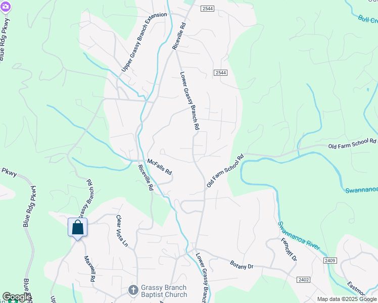 map of restaurants, bars, coffee shops, grocery stores, and more near 342 Lower Grassy Branch Road in Asheville