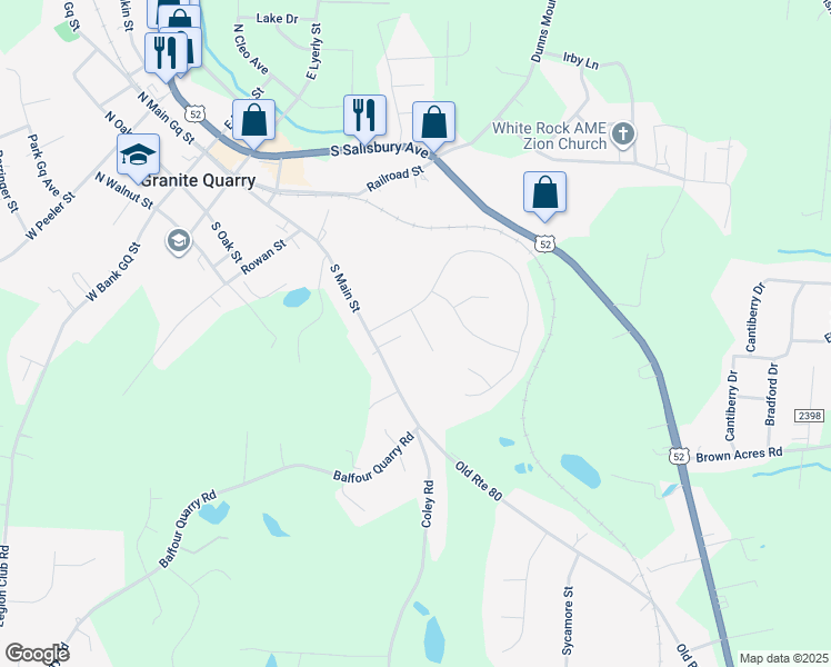 map of restaurants, bars, coffee shops, grocery stores, and more near 1002 Kenton Place in Salisbury