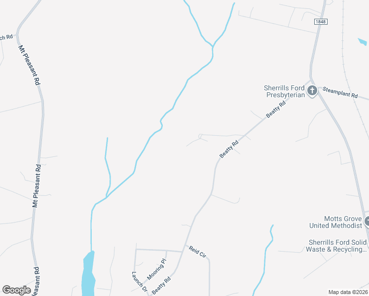 map of restaurants, bars, coffee shops, grocery stores, and more near 3101 Beatty Road in Sherrills Ford