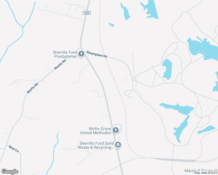 map of restaurants, bars, coffee shops, grocery stores, and more near 8610 Sherrills Ford Road in Sherrills Ford