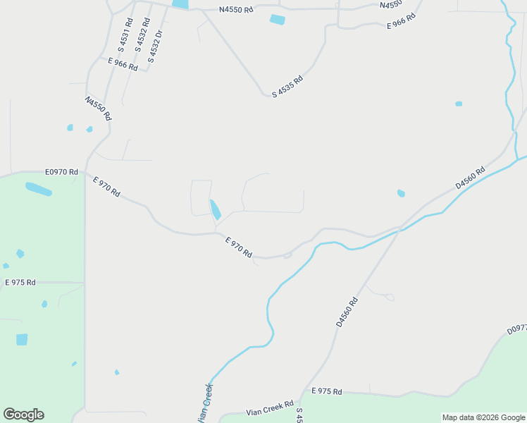 map of restaurants, bars, coffee shops, grocery stores, and more near East 972 Road in Evening Shade