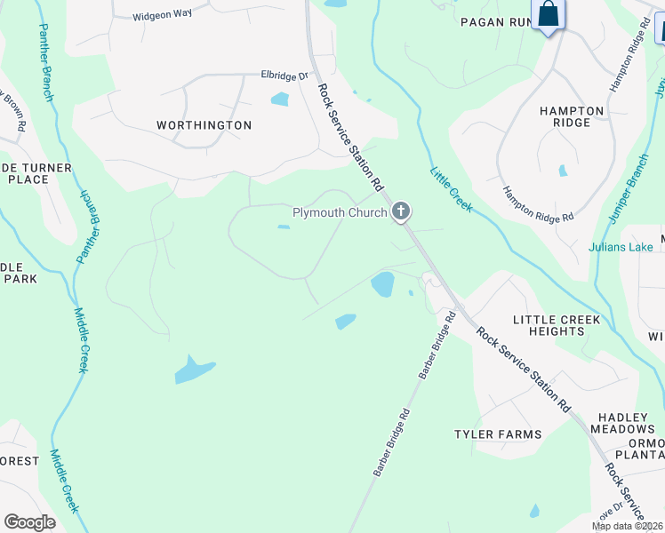 map of restaurants, bars, coffee shops, grocery stores, and more near 6116 Rock Service Station Road in Raleigh