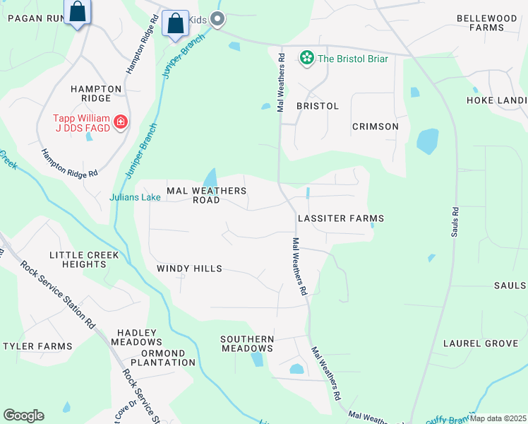 map of restaurants, bars, coffee shops, grocery stores, and more near 1208 Silver Farm Road in Raleigh