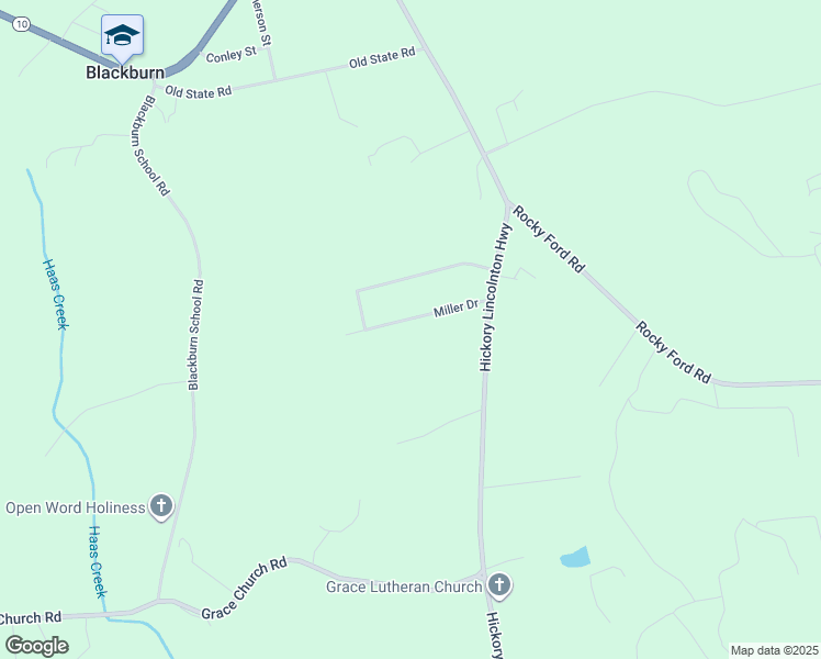 map of restaurants, bars, coffee shops, grocery stores, and more near 3942 Miller Drive in Newton