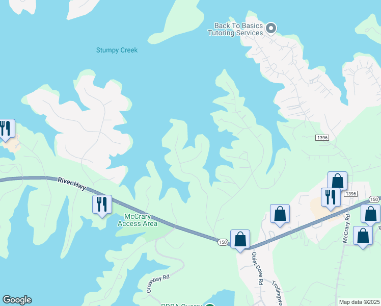 map of restaurants, bars, coffee shops, grocery stores, and more near 147 Cloverhill Road in Mooresville