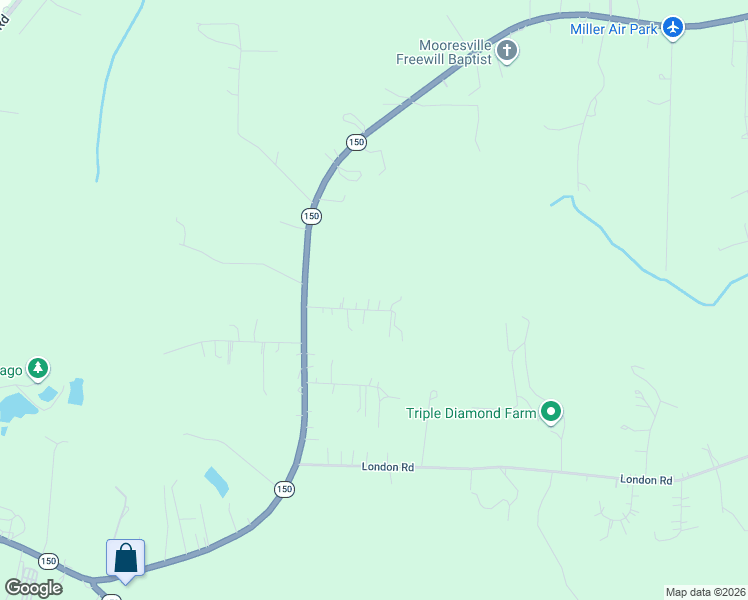 map of restaurants, bars, coffee shops, grocery stores, and more near 141 Winged Elm Lane in Mooresville