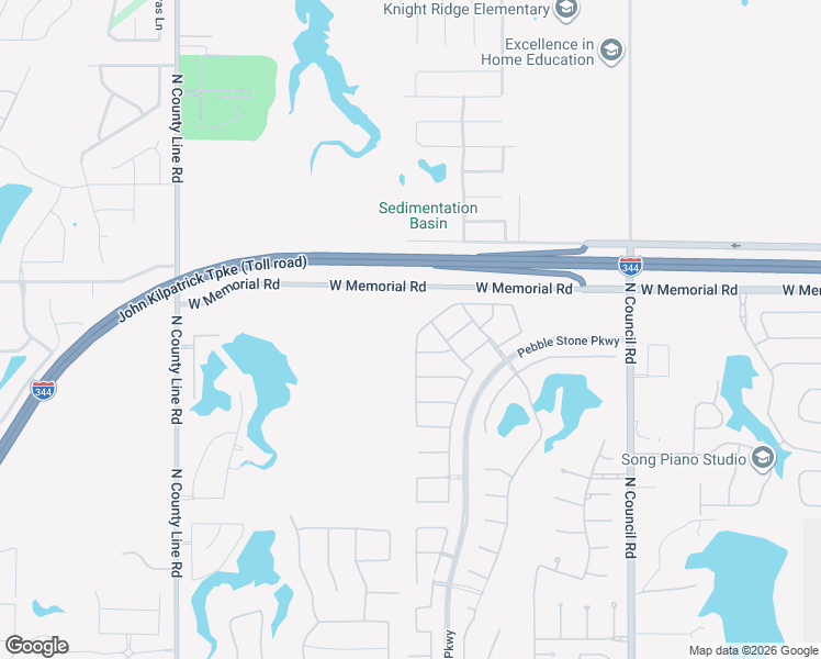 map of restaurants, bars, coffee shops, grocery stores, and more near 13533 Cobblestone Curve Road in Oklahoma City