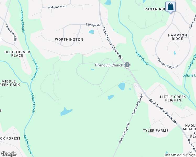 map of restaurants, bars, coffee shops, grocery stores, and more near 6116 Rock Service Station Road in Raleigh