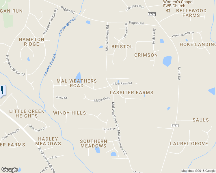 map of restaurants, bars, coffee shops, grocery stores, and more near 1216 Silver Farm Road in Raleigh