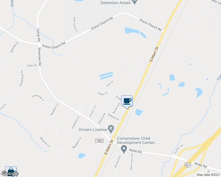 map of restaurants, bars, coffee shops, grocery stores, and more near 1030 Hidden Circle in Salisbury