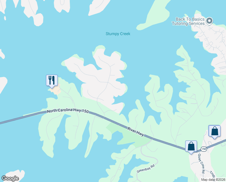 map of restaurants, bars, coffee shops, grocery stores, and more near 112 Shelter Cove Lane in Mooresville