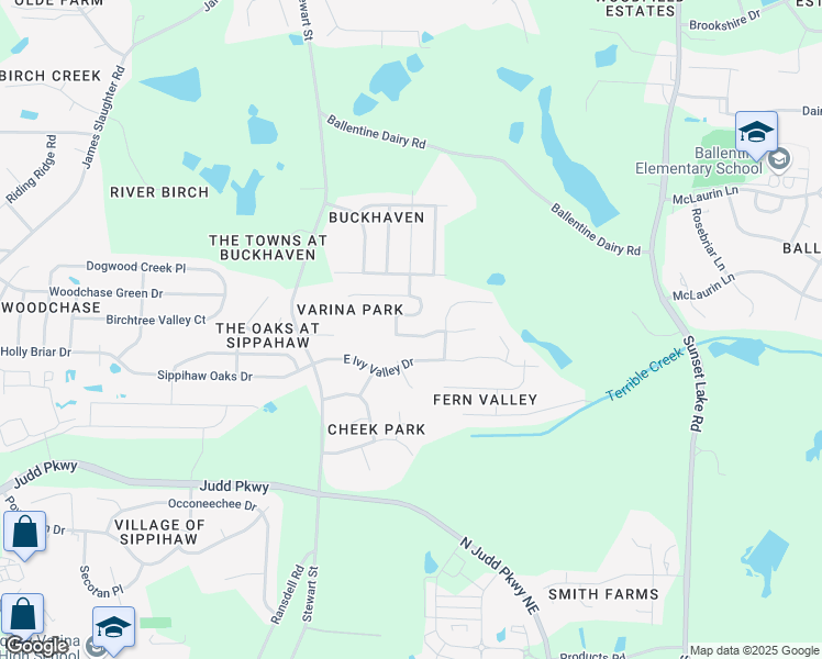 map of restaurants, bars, coffee shops, grocery stores, and more near 825 Brookhannah Court in Fuquay Varina