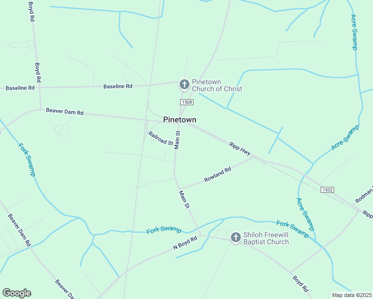map of restaurants, bars, coffee shops, grocery stores, and more near 401-499 Main Street in Pinetown