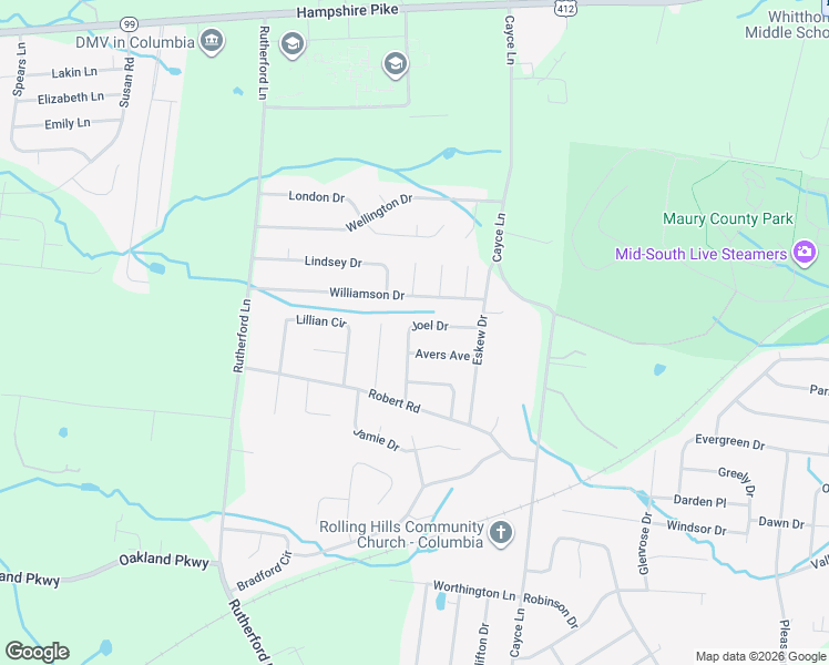 map of restaurants, bars, coffee shops, grocery stores, and more near 1636 Joel Drive in Columbia