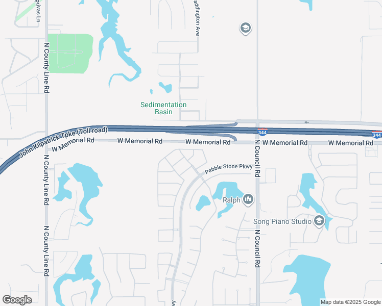 map of restaurants, bars, coffee shops, grocery stores, and more near 13608 Cobblestone Curve Road in Oklahoma City